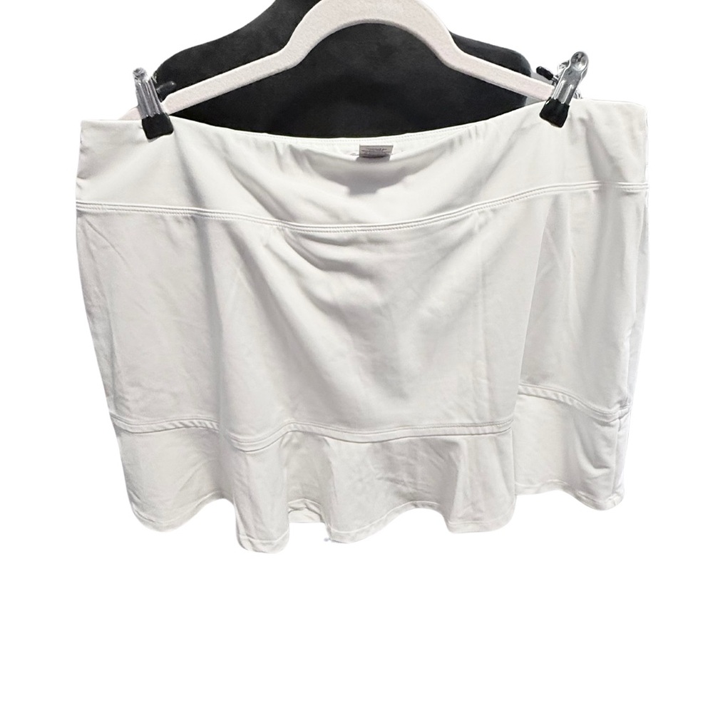 White Flared Golf Skort